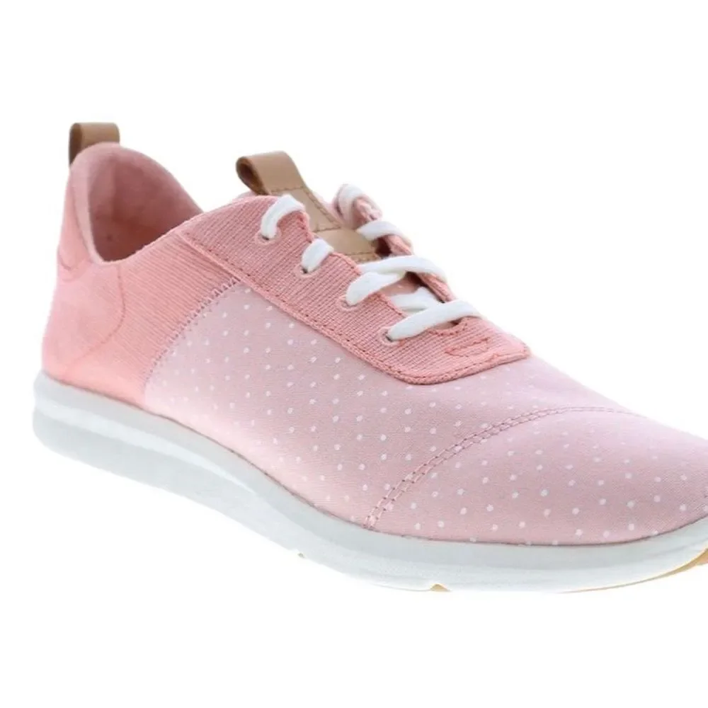 TOMS Women's‎ Cabrillo Pink Polka Dot Lace-Up Sneakers Size 9 Casual